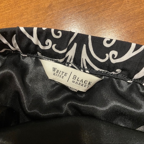 SOLD WHBM Black White Geometric Print Halter Dress - Picture 7 of 11